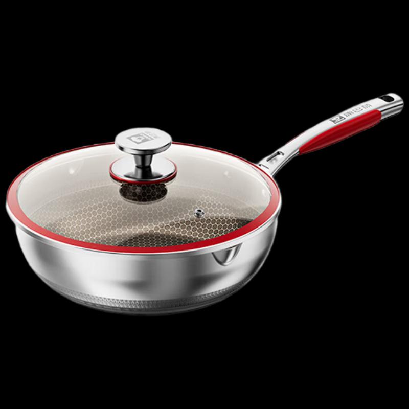 KOBACH 28cm 304 Stainless Steel Deep Fry Pan