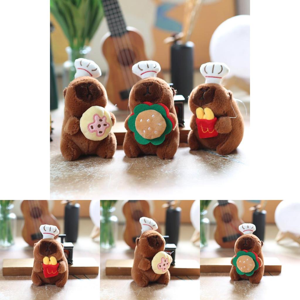 Capybara Plush Keychain Backpack Charm With Pp Cotton Filling Soft Stuffed Animal For Kids Teens Decor