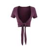 Bandage-Schal kurzärmeliges T-Shirt Damen Sommer Neu Amerikanischer Spice Girl Stil Einfarbig Schlank geschnitten Kurzer Cardigan Top