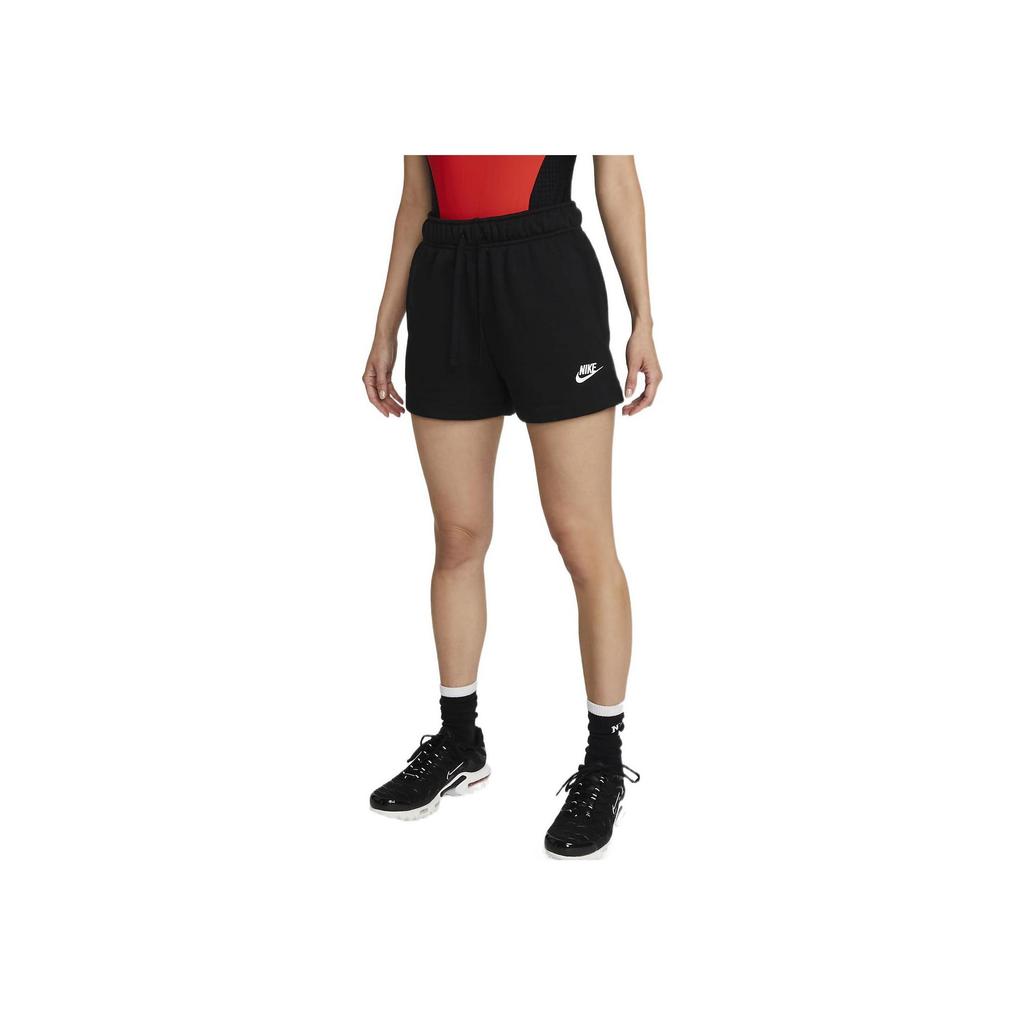 Nike Embroidered Logo Fleece-Lined Sports Shorts Women Bottoms Black DQ5803-010