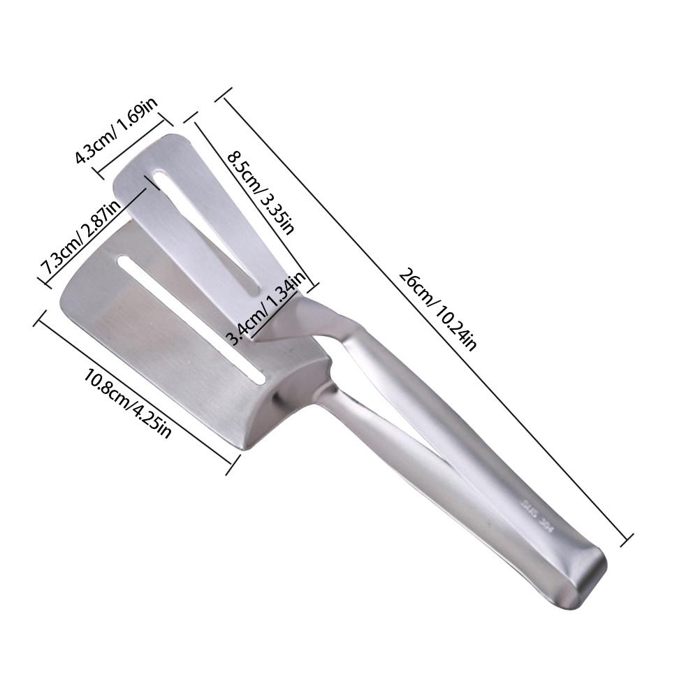 Stainless Steel Steak Clamps Cooking Tongs Multifunctional Food Flipping Spatula Tongs Clip for Meats Pizza Pies