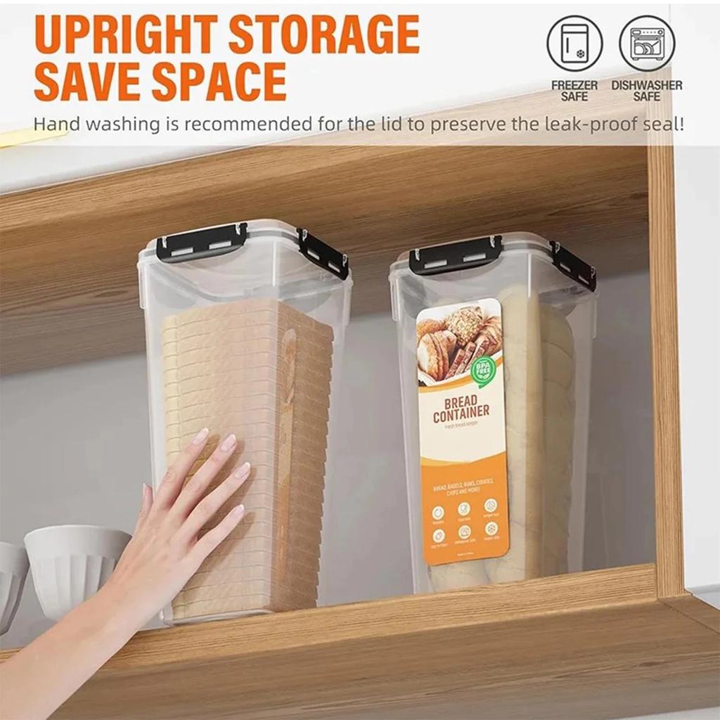 1PC Bread Preservation Box Toast Storage Box Bread Storage Dispenser Household Kitchen Supplies Storage Container