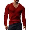 Cross-border Men's T-shirt Cross-border Top Spring and Autumn Base European and American Men's Clothing Color Large Size Casual Long-sleeved Men
