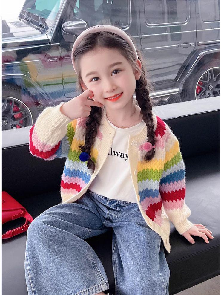 Girls' Stylish Spring & Autumn Knit Cardigan 2025 - Baby & Children's Sweater Top