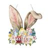 Wooden Easter Decors Rabbit Sign With Spring Floral Designs Perfect For Party Decorations And Creating Cheer