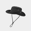WTEMPO Solid Color Windbreak Rope Sun Hats Couple Spring Summer Hiking Breathable Hats Outdoor Fishing Travel Cowboy Bucket Sun Hats