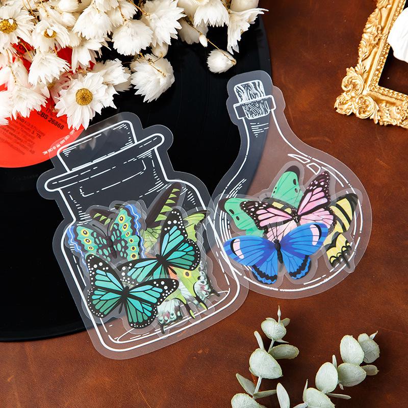 Dried Flower Transparent Stickers: Handmade Bookmarks & DIY Material Pack with Leaves & Flowers