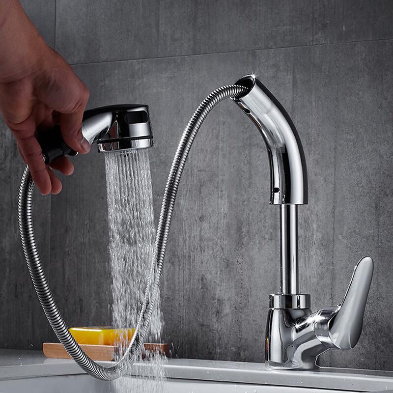 VEMUSE Single Cold Water Pull-Out Basin Faucet