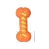 Durable Rubber Bone Dog Chew Toy, Interactive Squeaky Pet Teething Toy for Medium Large Dogs, Non-Toxic Bouncy Training Toy
