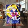 Japanischer Anime niedliches Cartoon-Thema Sailor Moon Tsukino Usagi Decke geeignet für Heimbetten, Sofabezüge, Büro-Nickerchen, Outdoor-Warme Decken O15