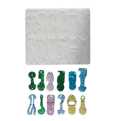 Molde de Silicone Transparente para Fichas de Carrinho de Supermercado Chaveiro de Artesanato Peças de Resina Acessórios Caseiros Uso Diário Casual