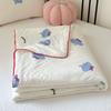 Lightweight Knitted Comforter Cute Cartoon Pattern Skin Friendly Thin Summer Quilt Air Conditioner Duvet for Home