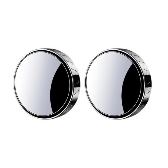 Wide Field of View Mirror 1 Pair Car Rearview Blind Spot Mirror, 360 Degree Adjustable Suction Cup Small Auxiliary Round Convex Glass Angle