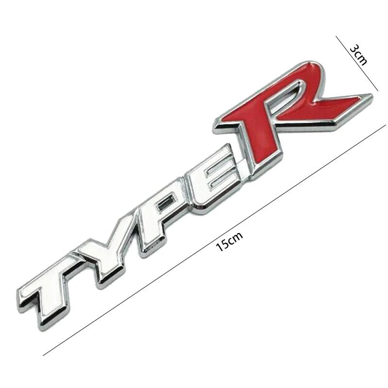 AAALY1 Car Styling 3D Metal Alloy Type R Typer Sticker For Honda City CR-V XR-V HR-V Accord FIT Jazz Stream Crider Greiz CIVIC Spirior