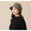 Autumn and Winter Hat Women's Thickened Woolen Bucket Hat Spring and Autumn Basin Hat Cloth Hat