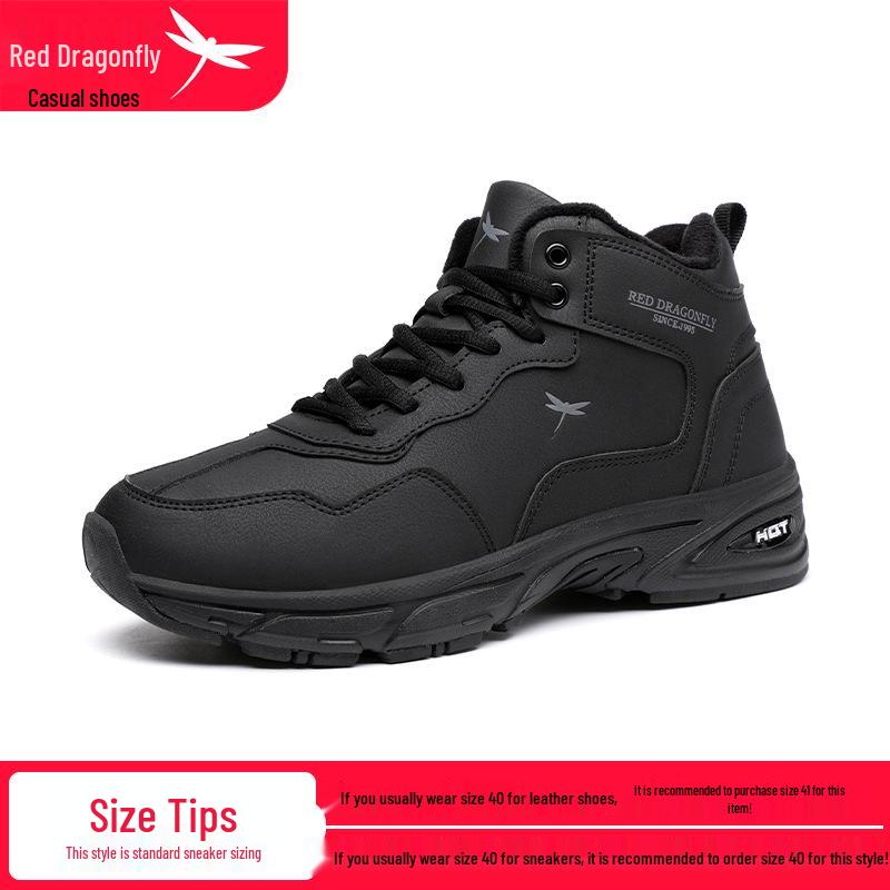 Red Dragonfly Men s High-Top Winter Shoes with Velvet Lining 44