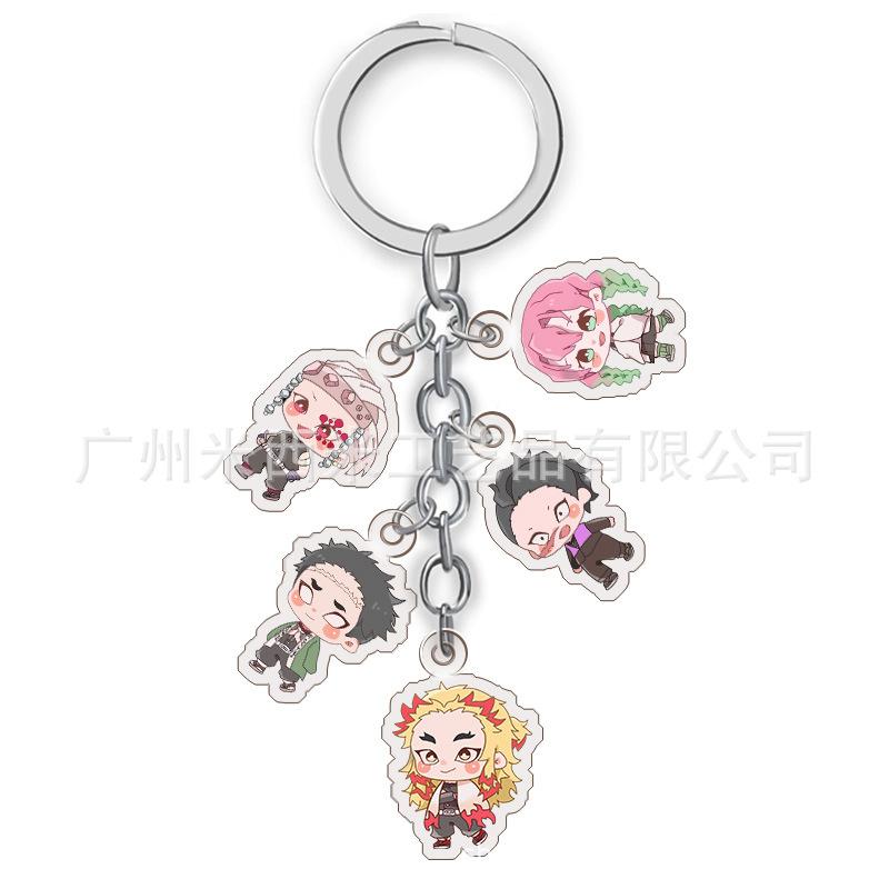 Anime Demon Slayer Acrylic Keychain Transparent Charm Manufacturer Direct Supply Multiple Styles Bulk Custom Beautiful Design