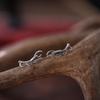 Vintage Silver Climber Crawler Cuff Earrings Women Branch Ear Studs