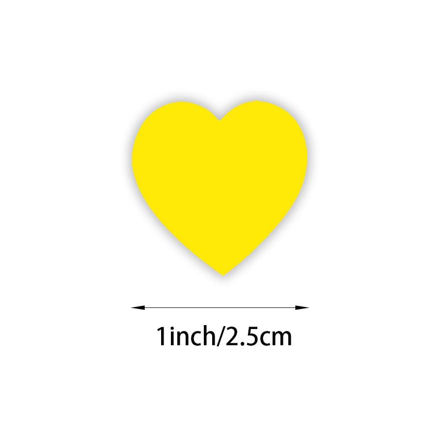 Heart-Shaped Love Stickers - 500 Self-Adhesive Labels per Roll