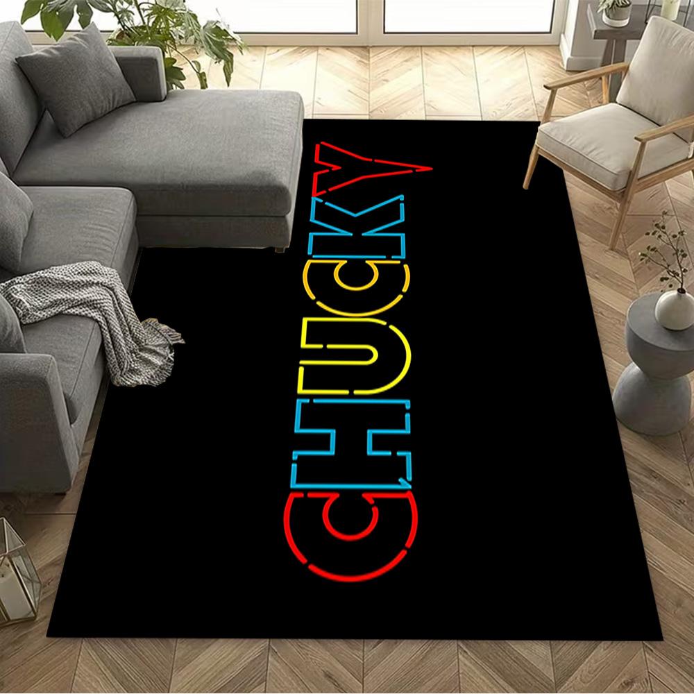 Chucky's Country Adventure Floor Rug Office Rug Design for Game Room Study Room Dormitory Entryway Antislip Carpet Office Home Decor