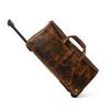 Leather Duffle Bag On Wheels Personalised Travel Weekender Trolley Bag Brown Holdall Leather Overnight Bag Handcrafted Leather Gifts For Him