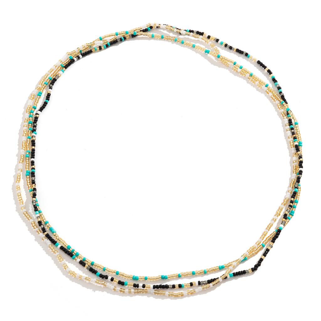 PuRui 3pcs/set Bohemia Seed Acrylic Beads Waist Chain for Women Sexy Colorful Belly Body Chain Zircon Bikinis Party Club Girls