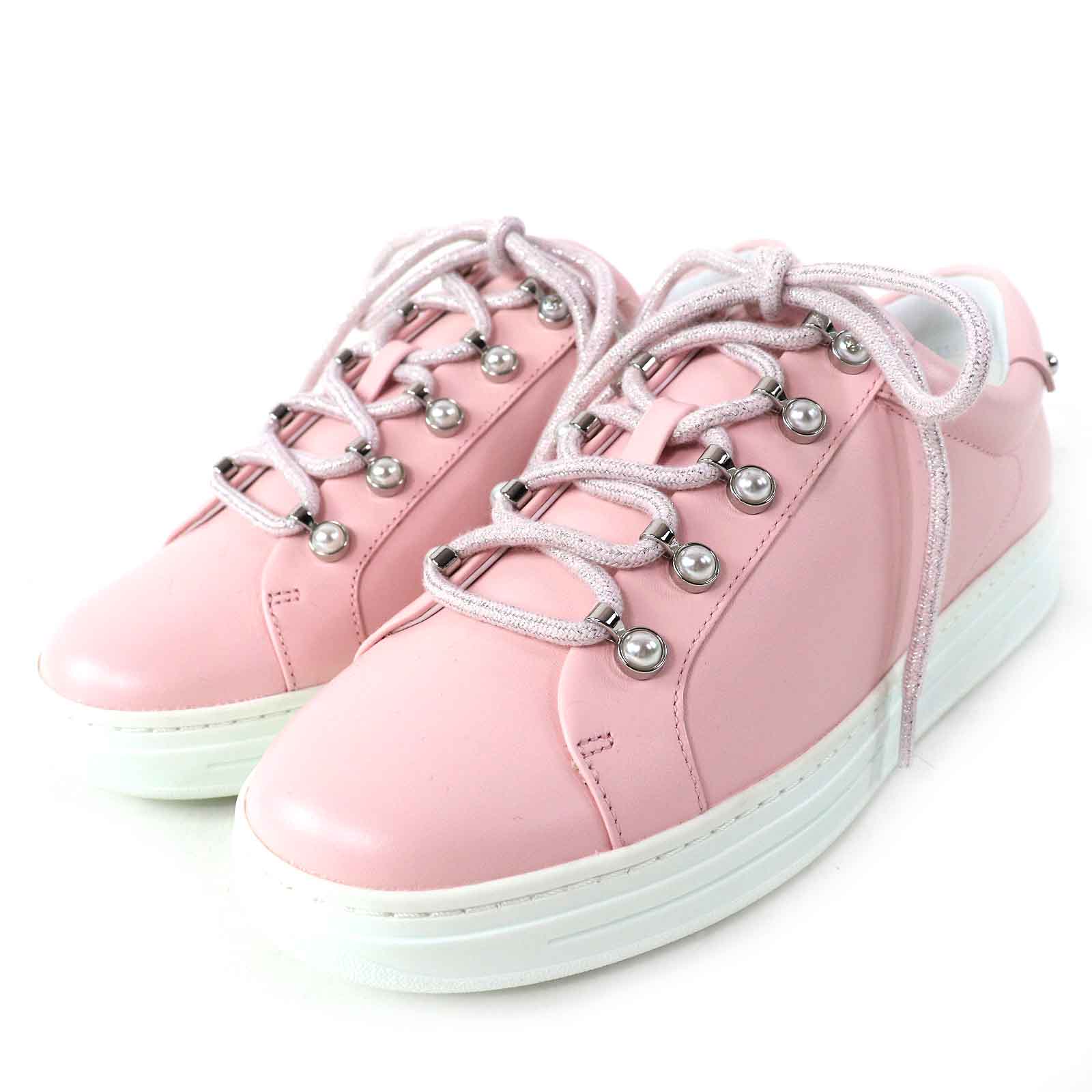 

Pristine JIMMY CHOO Low cut sneakers ANTIBES/F Antibes Powder pink leather Used