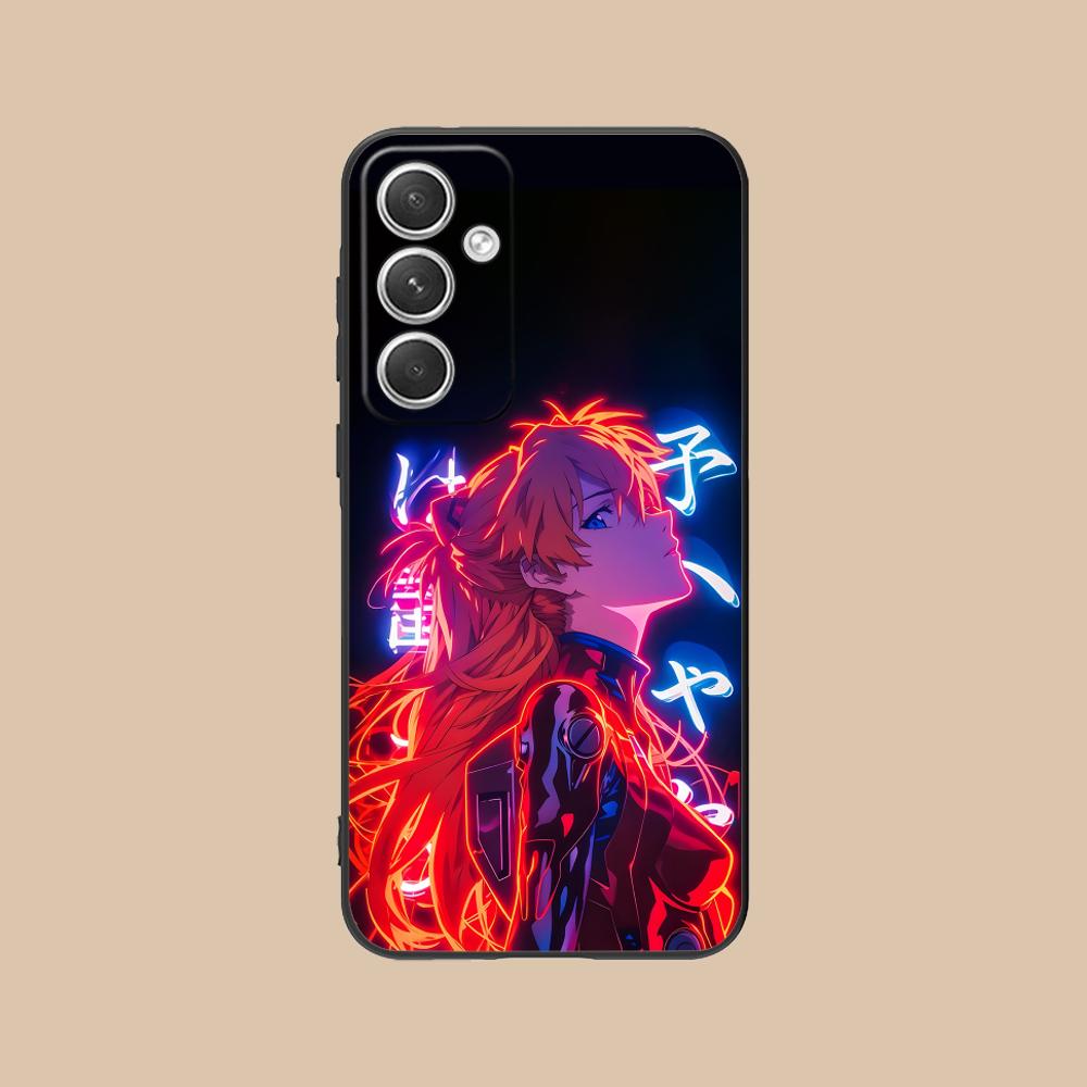 Anime EV Asuka Mobile Phone Case for Samsung Galaxy S26 S25 S24 S23 S22 S21 S20 Note20 Plus FE Ultra Colorful Cover Pretty Cover