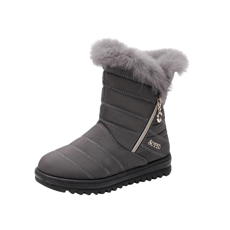 Waterproof Snow Boots Women 2026 New Non Slip Faux Fur Winter Short Boots Zipper Plush Comfort Warm Ankle Boots Botas Para Mujer