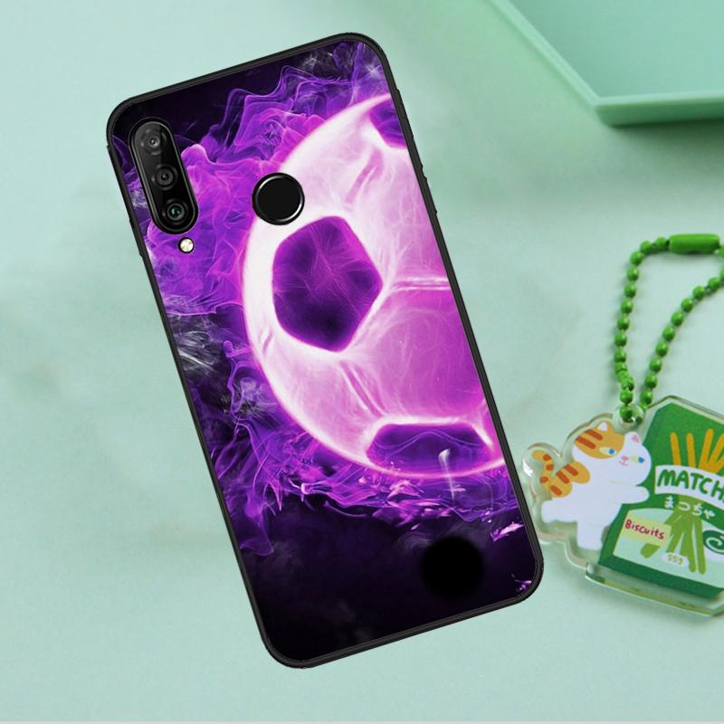 Fire Football Soccer Ball For Huawei Nova 12s 12i 11i 7i 8i 9 10 SE Y91 Y90 Y60 Y70 Y72 Y61 P60 Pro P30 P40 Lite Case