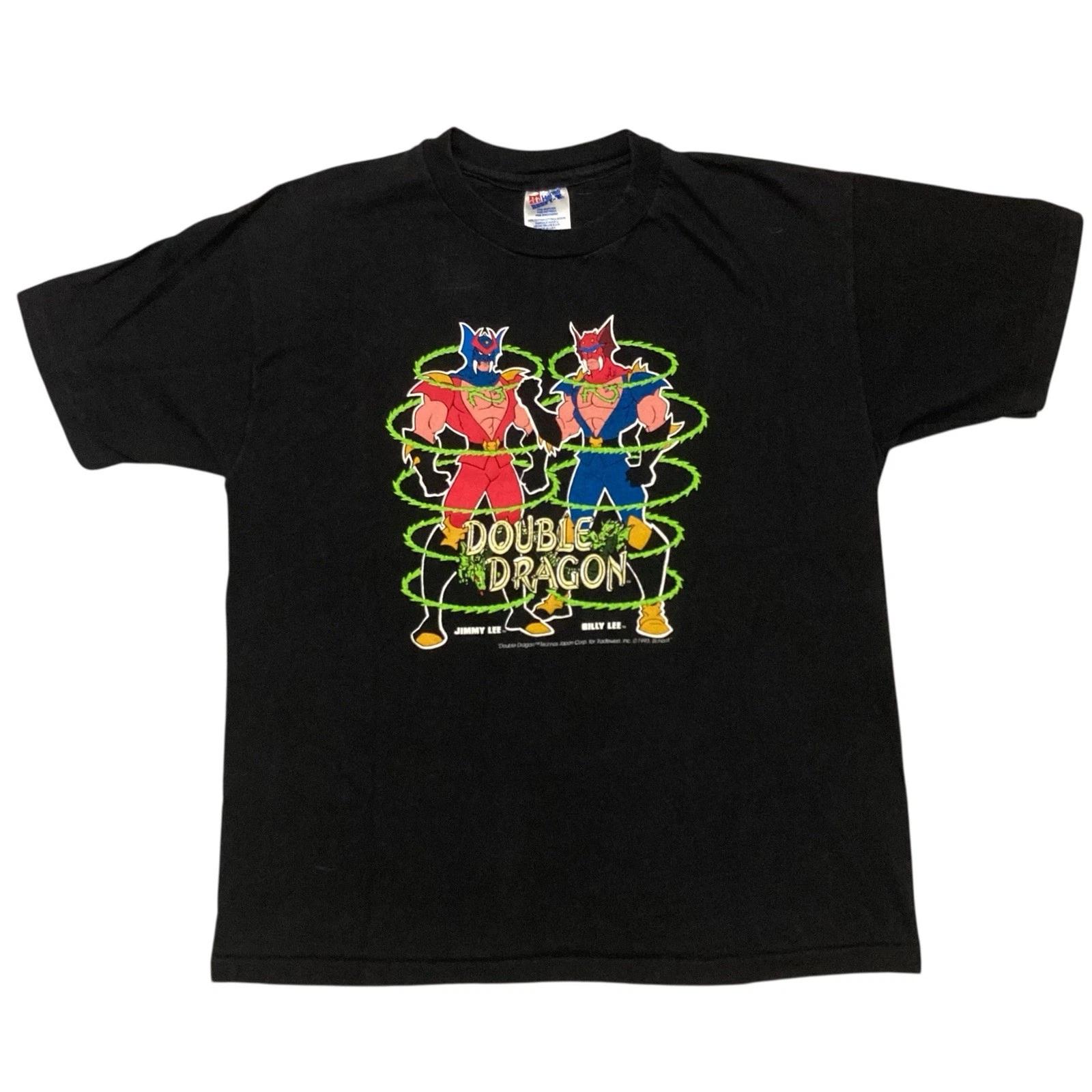 

VTG 1993 Double Dragon Cartoon T-shirt Youth XL Single Stitch Technos Japan Corp 4XL