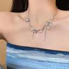 2025 Glacier Butterfly Tassel Stitching Necklace - Unique Japanese & Korean Fashion for Women