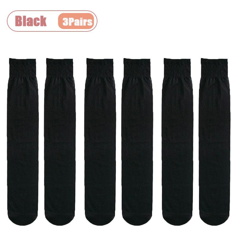 1-10Pairs Women‘s Sheer Knee High Stockings Translucent Socks for Spring and Summer Invisible Office Daily Wear