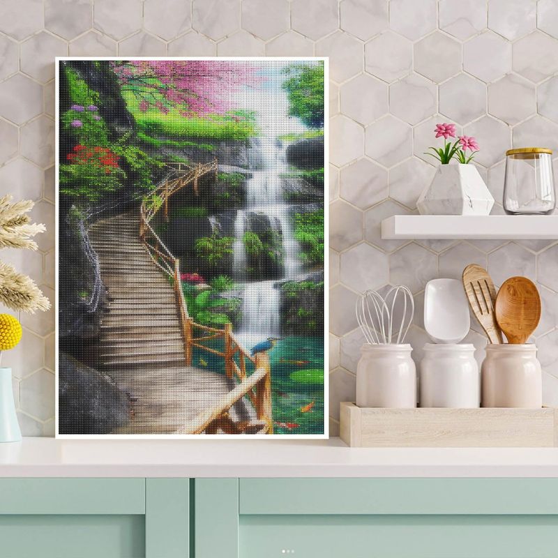 5D Diamond Painting Full Drill Square Waterfall Diamond Embroidery Sale  Rhinestones Pictures Diamond Art