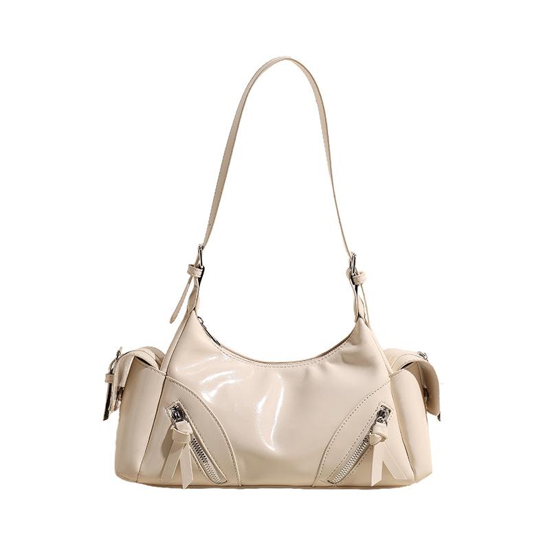 Red Wine Women's Bags Autumn New Trend Plutonium Leather Versatile Shoulder Bag Feminine Casual Travel Zipper Crossbody Bags