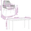7 Piece Outdoor Dining Set with Cushions Brown Poly Rattan Glass Table