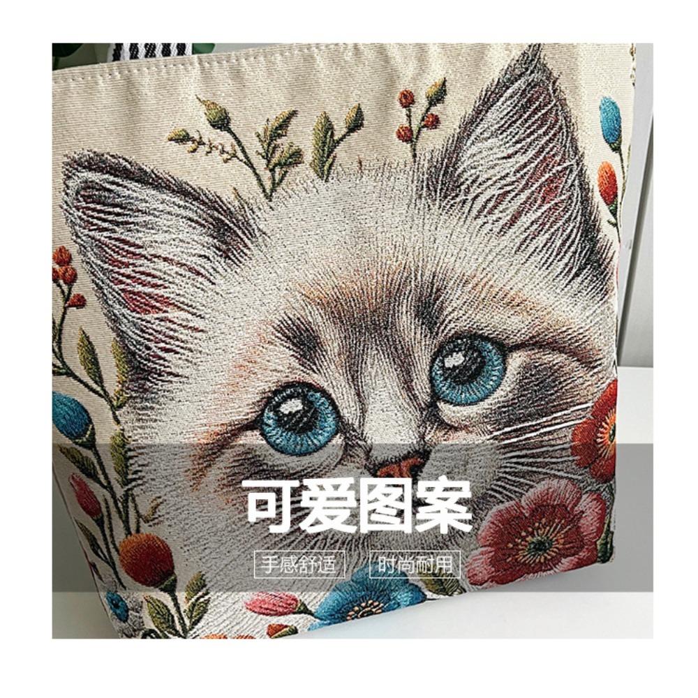 Ethnic Style Embroidered Canvas Bag Sofa Cloth Shoulder Women's Bag Women's Cross-border Leisure Gold Silk Embroidered Backpack