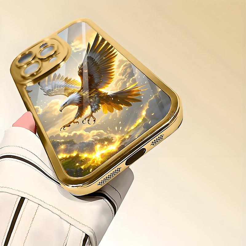 Electroplated Glass Phone Case, Suitable for Iphone 17, 16, 15, 14, 13, 12, 11pm Pro Plus and Other Phone Models.