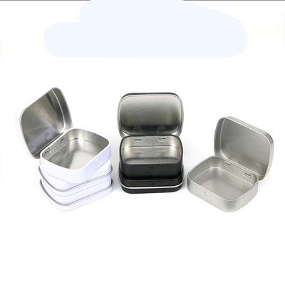Simple Dust-proof Flip-top Iron Box With Lid Sealed Rectangular Candy Box Refillable Mini Pill Case Storage Box