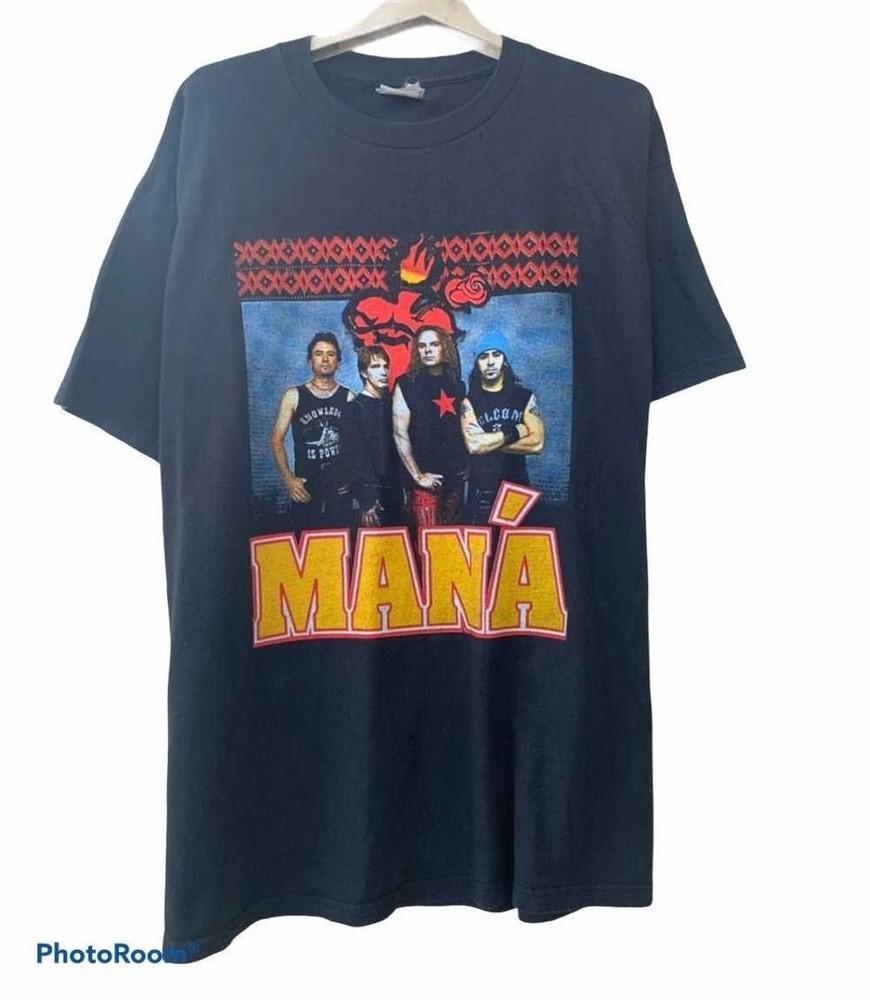 

Vintage Maná Band Cotton Black Shirt Unisex Concert S to 5XL EL332 Unisex T-Shirt L