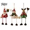 Exchange Gifts for Family Colleagues Christmas Tree Ornaments, Santa/Snowman/Elk Rustic Holiday Xmas Hanging Window Decorations Decoration with