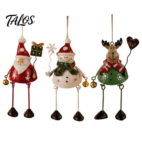 Exchange Gifts for Family Colleagues Christmas Tree Ornaments, Santa/Snowman/Elk Rustic Holiday Xmas Hanging Window Decorations Decoration with