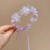 Party Headwear Artificial Flower Crown Children Hair Accessories Wedding Headband  Girls Gift