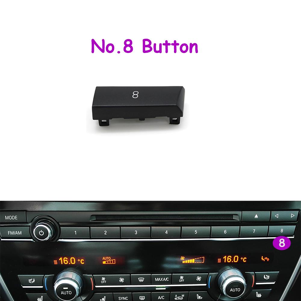 1 Stück F10 F11 F06 F12 F13 F07 F01 F02 F04 Auto Mittelkonsole CD Digital MODE FM/AM Knopf Abdeckung Zierleiste Für BMW 5er 6er 7er 5GT Serie