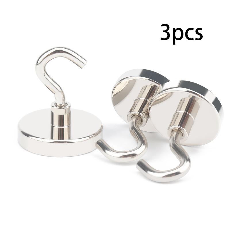 

3/10 шт. Магнитный крючок, сильный неодимовый магнит, крючок для подвешивания, магнитный крючок, магнит с крючком, подходит для холодильника дома