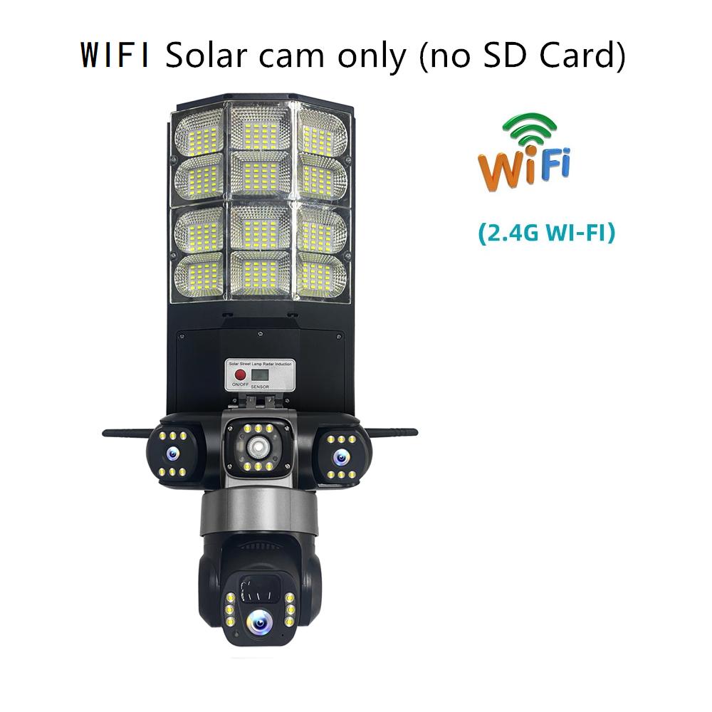 Moniteur Solaire 4G Multifonction Basse Consommation Télécommande Réverbère WIFI Caméra Intelligente Trois Écrans