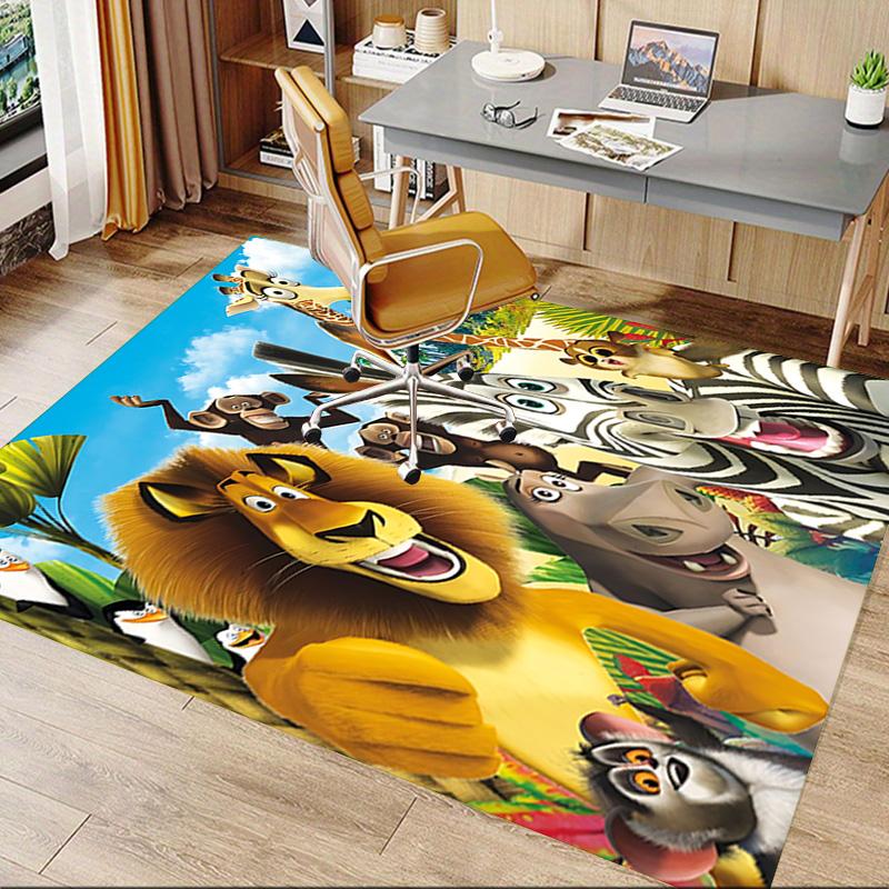 Jungle Safari Adventure Carpet For Playroom Bedroom Living Room Sofa Home Decorkids Game Area Rug Nonslip Floor Mat