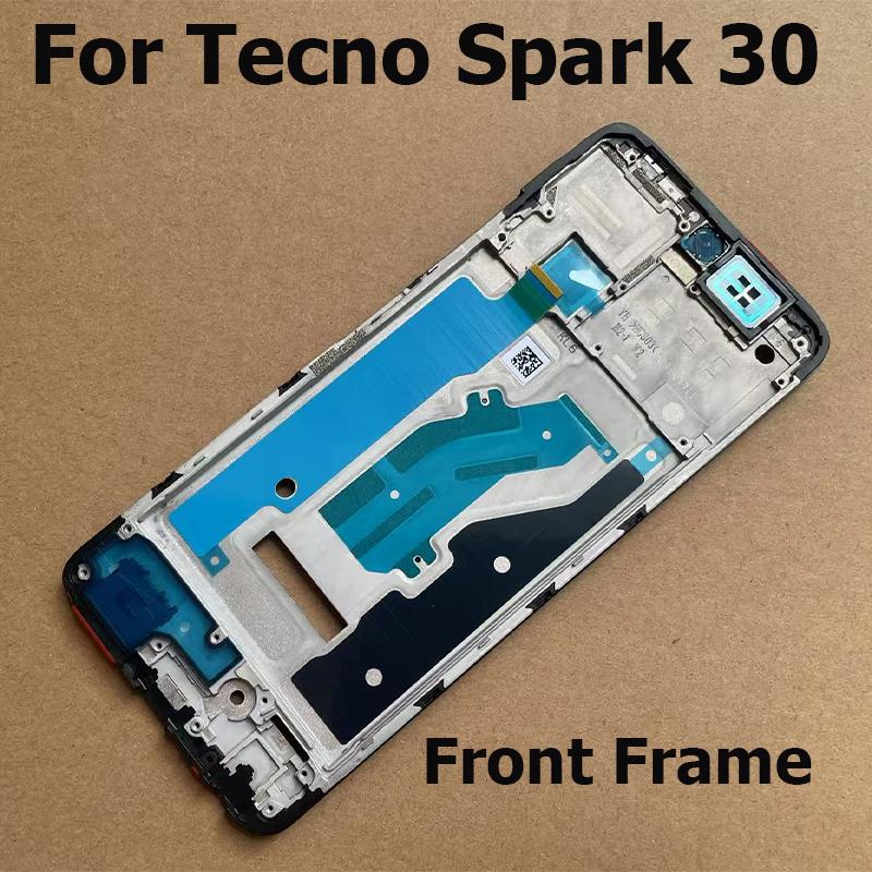 Middle Frame For Tecno Spark 30 KL6 Front LCD Bezel Faceplate Housing Chassis Repair Parts Replacement Front Frame