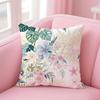Classic Retro Watercolor Style Floral Pattern Cushion Cover Linen Cushion Cover Soft Decorative Case For Sofa Home Decor