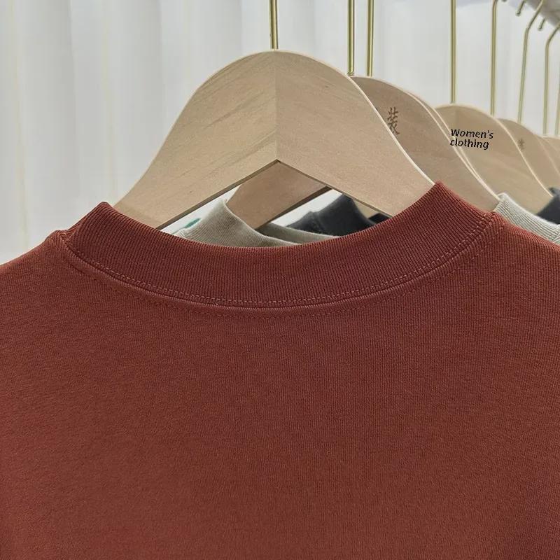 Women's Slimming Fit Mid-Sleeve T-Shirt with Stand-Up Collar - Versatile Autumn Fashion Top